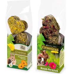 JR Grainless mini corazones heno de sabores