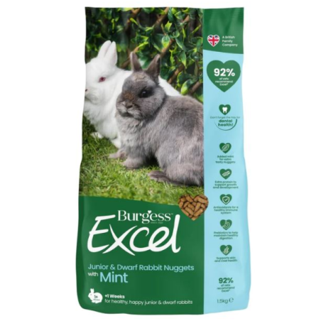 Burgess Excel para conejos jovenes con menta