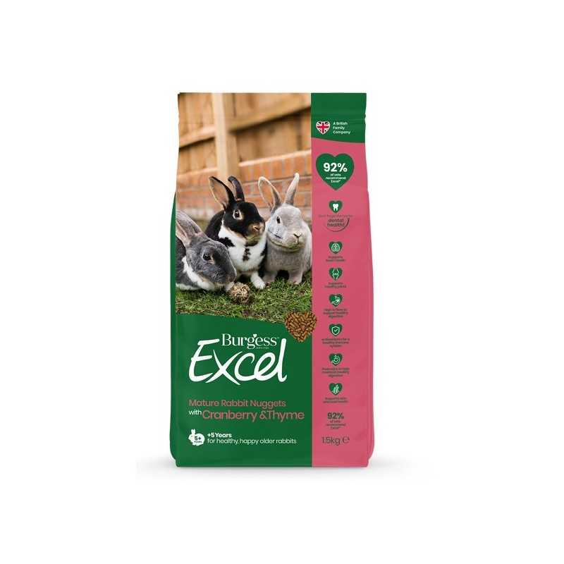 Burgess Excel para conejos adultos con arándano y ginseng