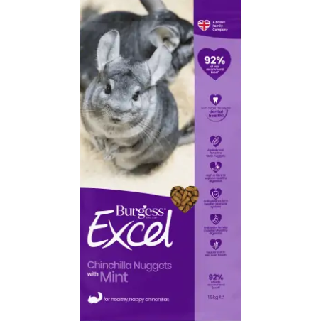 Burgess Excel para chinchillas con menta